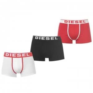 Diesel Damien 3 Pack Trunks - Blk/Wt/Red