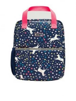 Joules Girls Unicorn Rubber Backpack - Navy