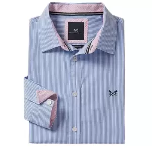 Crew Mens Classic Micro Stripe Shirt Sky Small