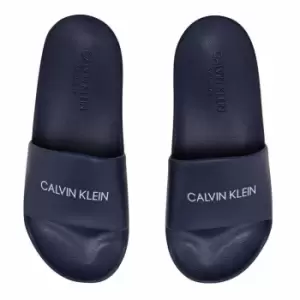 Calvin Klein Logo Slides Junior - Blue