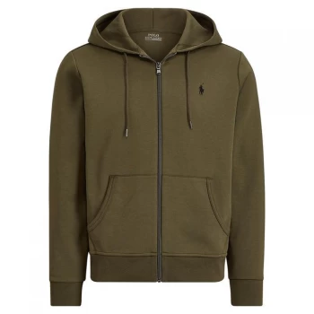 POLO RALPH LAUREN Technical Full Zip Logo Hoodie - Company Olive/Black