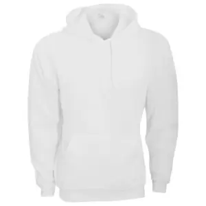 Bella + Canvas Unisex Pullover Polycotton Fleece Hooded Sweatshirt / Hoodie (XL) (White)