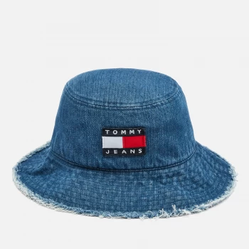 Tommy Jeans Womens Tjw Heritage Denim Bucket Hat - Denim