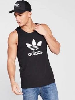 adidas Originals Trefoil Tank, Black, Size 2XL, Men