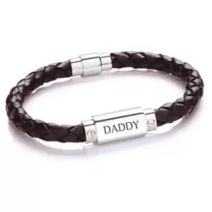 Personalised Mens Leather Bracelet (Brown)