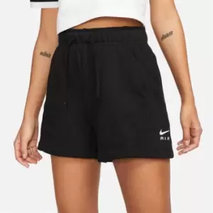 Nike Air Womens Mid-Rise Fleece Shorts - Black