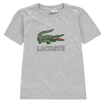 Lacoste Junior Boys Sport Logo T Shirt - Grey