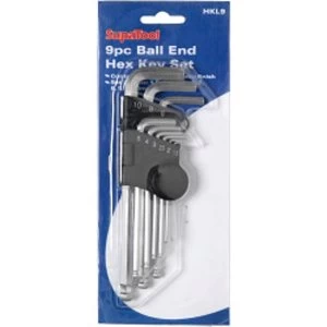 SupaTool Metric Ball End Hex Key Set 9 Piece