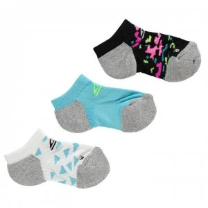 Skechers Cushioned 3 Pack Socks Junior Girls - Wht Multi