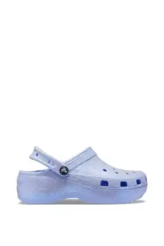 Blue 'Classic Platform' Glitter Clog