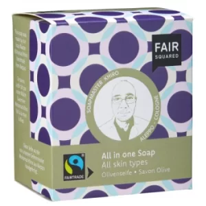 Fair Squared All-in-One Soap (Olive) All Skin Types (includes cotton soap bag) 2x80g