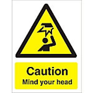 Warning Sign Mind Your Head Plastic 40 x 30 cm