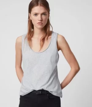 AllSaints Womens Emelyn Tonic Tank, Grey, Size: S