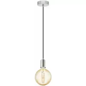 Hanging Ceiling Pendant Light Satin Nickel Steel 1 x 60W E27 Feature Lamp