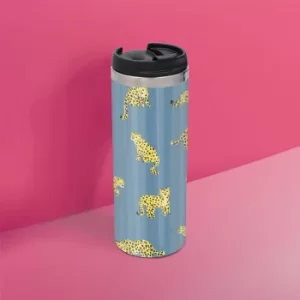 Cheetah Blue Stainless Steel Travel Mug