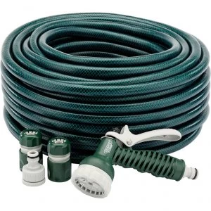 Draper Garden Hose Watering Set 1/2" / 12.5mm 30m Green