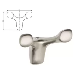 GTV Modern Hat Coat Hanger Hook Door Wall Bath Model Toledo 58mm - Colour Inox,