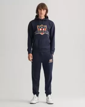 GANT Men Banner Shield Sweatpants (S) Blue