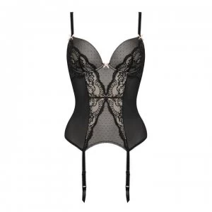 Figleaves Juliette Lace Basque - Black