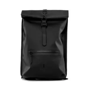 Rains Roll Top Back pack - Black