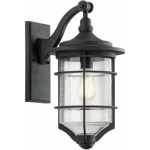 Loops - Outdoor IP44 Wall Light Distressed Black LED E27 60W d01793