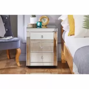 Furniture Box Italian Mirrored Bedside Table