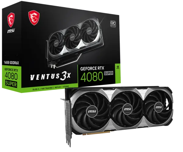 MSI GeForce RTX 4080 Super Ventus 3X OC 16G GDDR6X Graphics Card