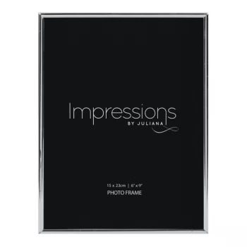 6" x 9" - Impressions Thin Silver Plated Photo Frame