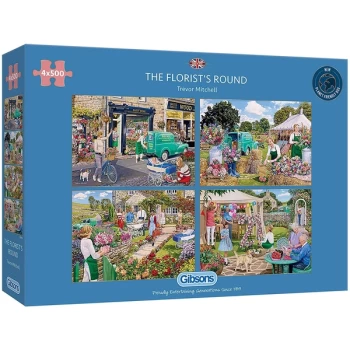 The Florist's Round Jigsaw Puzzle - 4x500 Pieces