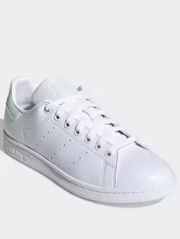 adidas Originals Stan Smith Shoes, White/Green/Black, Size 8, Women