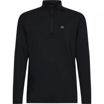 Calvin Klein Performance Essential Zip Long Sleeve Top - Ck Black