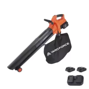 Yard Force LB C20B 40V Cordless 3-in-1 Blower Vacuum - Garden & Outdoor