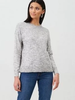 Oasis Salt And Pepper Bernadette Jumper - Mono, Mono, Size XS, Women