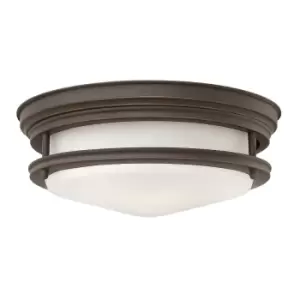 Hinkley Hadrian 2 Light Flush Mount Oil Rubbed Bronze with Opal Glass IP44