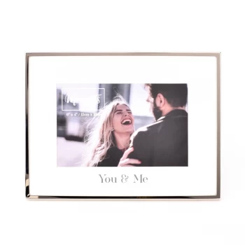 Moments Silver with Mount Photo Frame 6" x 4" - You & Me