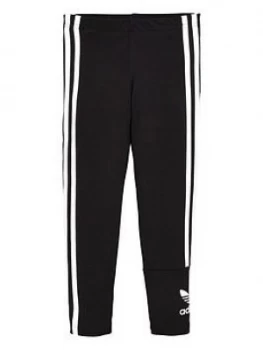 adidas Originals Lock Up Tights - Black, Size 5-6 Years, Women