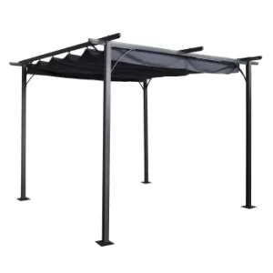 Prague 3.5m x 3.5m Grey Pergola Grey