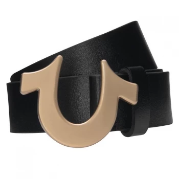 True Religion True Religion Horseshoe Buckle Belt - Black/Gold