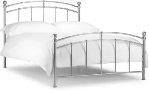 Julian Bowen Chatsworth 4ft6 Double Silver Metal Bed Frame