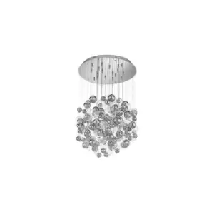 Ideal Lux Bollicine - 14 Light Blown Glass Bubbles Cluster Pendant Chrome, G9