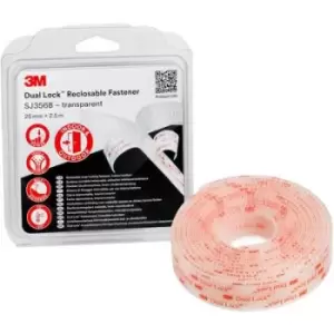 3M Dual Lock Hook-and-loop tape stick-on (L x W) 2.5 m x 25mm Transparent