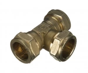 Wickes Brass Compression Equal Tee - 28mm