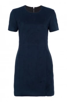 French Connection Patty Drape Short Sleeved Dress Blue