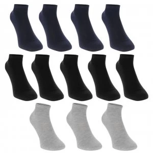 Donnay Trainer Socks 12 Pack Childrens - Dark Asst