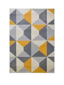 Everyday Creation Ochre Geo Rug