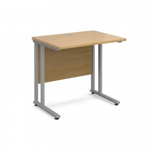 Maestro 25 SL Straight Desk 800mm x 600mm - Silver Cantilever Frame o