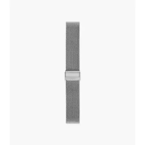 Fossil Mens 22Mm Stainless Steel Mesh Bracelet - Silver