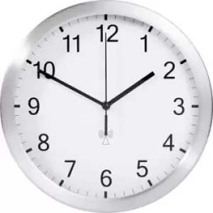 TFA Dostmann 98.1091.02 Radio Wall clock 25cm x 4cm Aluminium (matt)