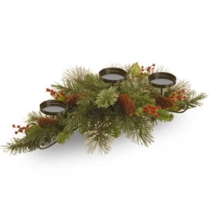 Robert Dyas National Tree Company Wintry Pine Centrepiece - 3 Candles