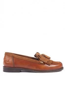 BARBOUR Olivia Loafer Tan Size 6 Women